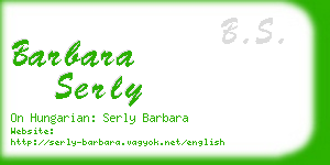 barbara serly business card